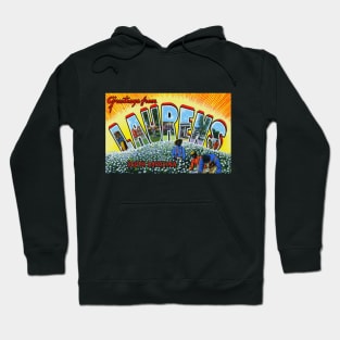 Greetings from Laurens South Carolina, Vintage Large Letter Postcard Hoodie